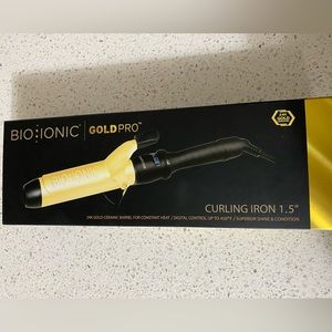 1.5” Bio Ionic gold pro curling iron